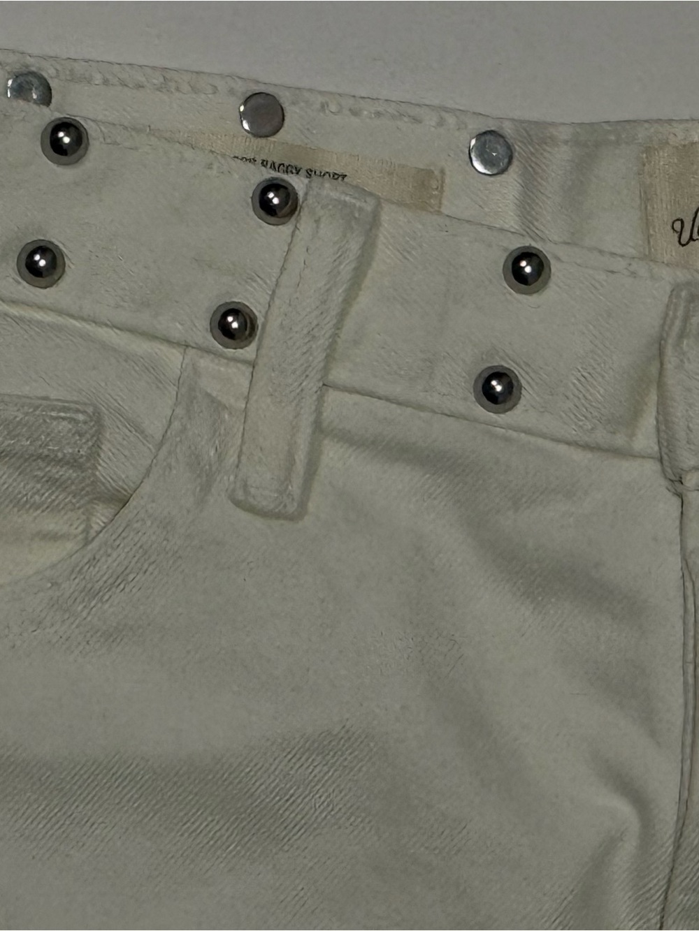 NWT Universal Thread White Studded 90s Baggy Denim Shorts Size 10 - Picture 4 of 5